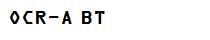 OCR-A BT